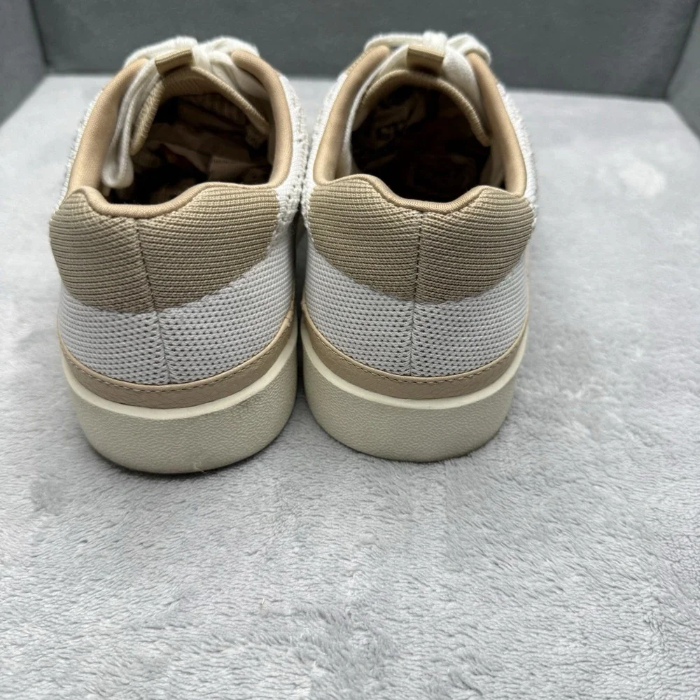 Vionic Galia Knit Sneakers Orthotic White Beige Womens 6.5 Comfort Walking Shoes